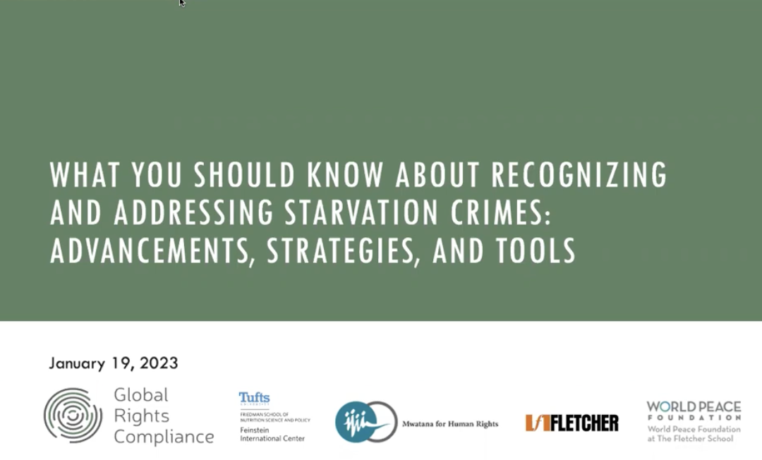 Webinar: What you should know about recognizing and addressing starvation crimes: Advancements, strategies, and tools