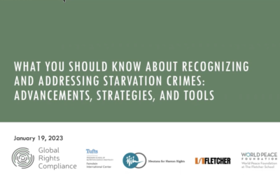 Webinar: What you should know about recognizing and addressing starvation crimes: Advancements, strategies, and tools